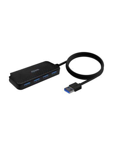 Aisens - Hub USB 3.0 - Type A/M-4X Type A/H - 60cm - Couleur Noir