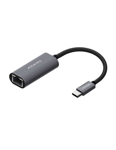 Aisens - Convertisseur USB3.1 GEN1 USB-C vers Gigabit Ethernet 10/100/1000 Mbps - 15 cm - Gris