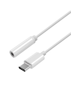 Aisens - Convertisseur audio USB-C vers Apple Style - USB-C/M-JACK 3.5/H - 15cm - Blanc