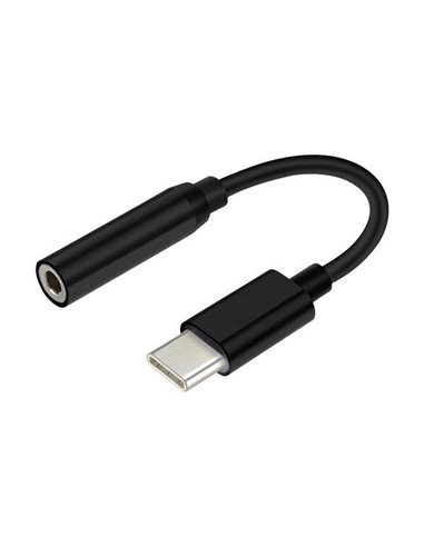 Aisens - Convertisseur USB-C vers Audio - Fréquence d'échantillonnage 384KHz 32Bit - USB-C/M-JACK 3.5/H - 15cm - Couleur Noir