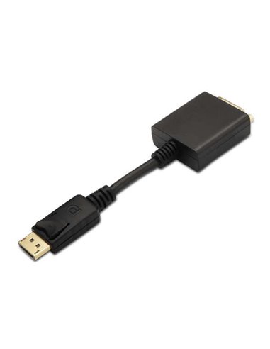 Aisens - Convertisseur Displayport vers DVI Single Link - DP/M-DVI/H - 15cm - Noir