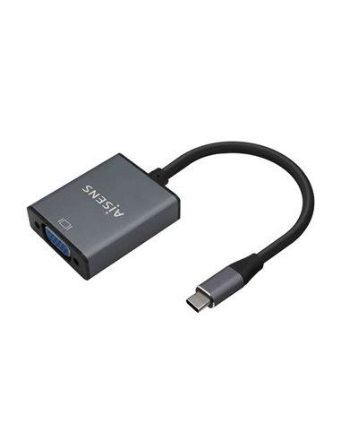 Aisens - Convertisseur USB-C vers VGA Aluminium - USB-C/M-Hdb15/H - 15cm - Couleur Gris