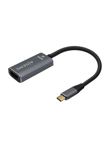 Aisens - Convertisseur USB-C vers HDMI Aluminium 4K@60Hz - USB-C/M-HDMI/H - 15cm - Couleur Gris