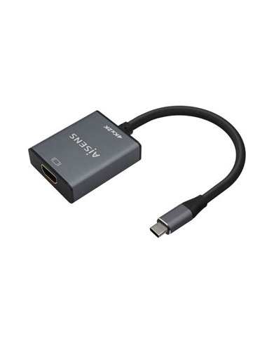 Aisens - Convertisseur USB-C vers HDMI Aluminium 4K@30Hz - USB-C/M-HDMI/H - 15cm - Couleur Gris