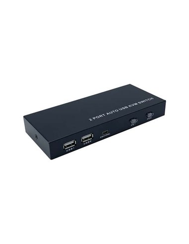 Aisens - Commutateur KVM HDMI USB 1U-2PC 4K @ 60HZ avec alimentation - Couleur noire