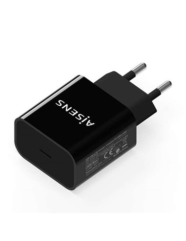 Aisens - Chargeur USB-C PD3.0 1 Port 1xUSB-C - 20W - Couleur Noir