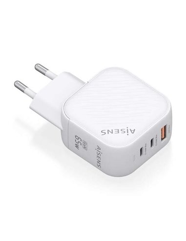 Aisens - Chargeur GAN 65W - 2xUSB-C PD3.0 QC4.0 - 1xUSB-A QC3.0