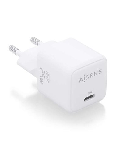 Aisens - Chargeur Gan 25W - 1xUSB-C PD3.0 QC4.0 - Blanc