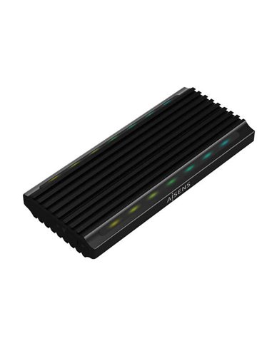 Aisens - Boîtier externe M.2 (NGFF) pour SSD M.2 SATA/NVME vers USB3.1 GEN2 - Noir