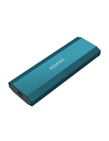 Aisens - Boîtier Externe M.2 (NGFF) - SATA/NVMe vers Usb3.1 Gen2 - Couleur Bleu