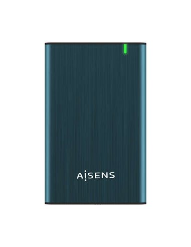 Aisens - Boîtier Externe 2.5 ? pour disques durs SATA I, II et III 9,5 mm vers USB 3.0/USB 3.1 GEN1 - Couleur bleu Pacifique