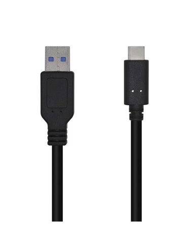 Aisens - Câble USB 3.1 Gen2 10Gbps 3A - Type USB-C/M-A Mâle - 1,5m - Couleur Noir