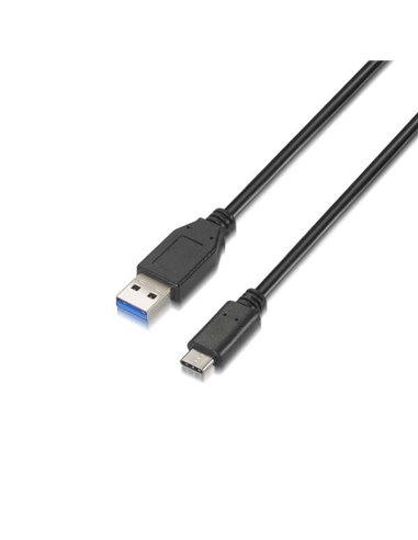 Aisens - Câble USB 3.1 Gen2 10 Gbps 3A - Type USB-C/M-A Mâle - 1,0 m - Couleur Noir