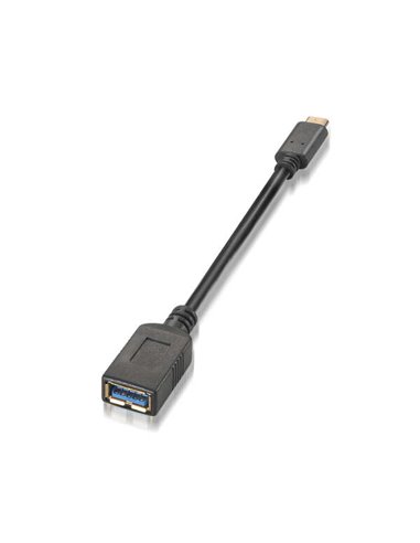 Aisens - Câble USB 3.1 Gen1 5Gbps 3A - Type USB-C/M-A Femelle - 15cm - Couleur Noir