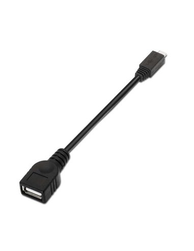 Aisens - Câble USB 2.0 OTG - Type Micro B Mâle-A Femelle - 15cm - Couleur Noir