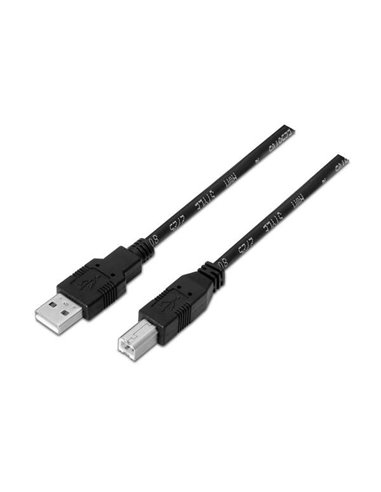 Aisens - Câble d'imprimante USB 2.0 - Type A Mâle vers Type B Mâle - 4,5 m - Couleur Noir