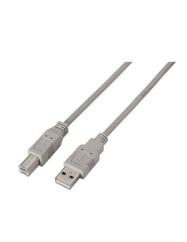 Aisens - Câble Imprimante USB 2.0 - Type A Mâle vers Type B Mâle - 4,5m - Couleur Beige