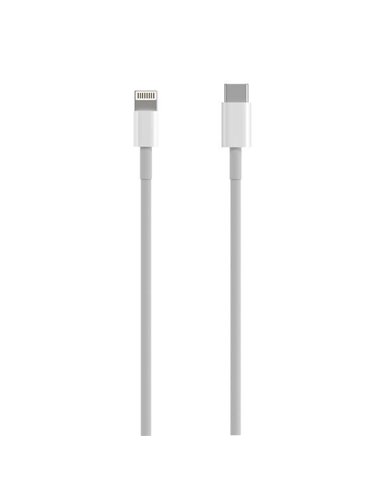 Aisens - Câble Lightning vers USB-C USB 2.0, Lightning/M-USB-C/M - 0.5m - Blanc