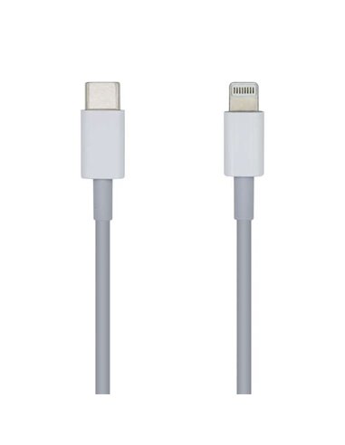 Aisens - Câble Lightning vers USB-C USB 2.0 - Lightning/M-USB-C/M - 20cm - Blanc