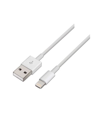 Aisens - Câble Lightning vers USB 2.0 - Lightning/M-USB A Mâle - 1,0m - Blanc