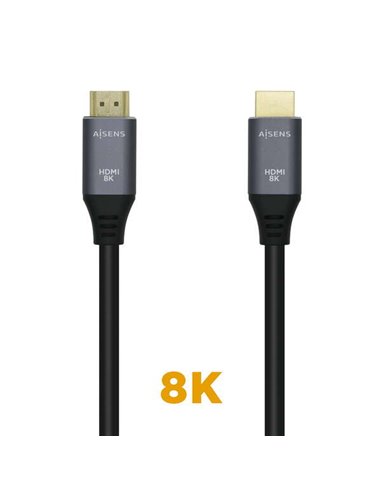 Aisens - Câble HDMI V2.1 Ultra Haut Débit 8K@60Hz 48Gbps - A/M-A/M - 3.0m - Couleur Noir