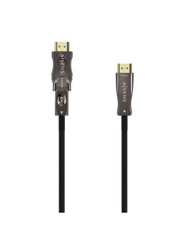 Aisens - Câble Hdmi V2.1 AOC Détachable Ultra Haut Débit / Hec 8K@60Hz 4K@120Hz 4:4:4 48Gbps - A/M-D/A/M - 50M - Couleur Noir