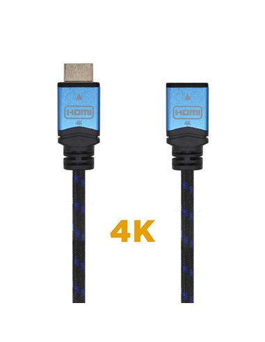 Aisens - Câble d'extension HDMI V2.0 Premium Haute Vitesse / HEC 4K@60Hz 18Gbps - A/M-A/H - 3.0M - Couleur Noir