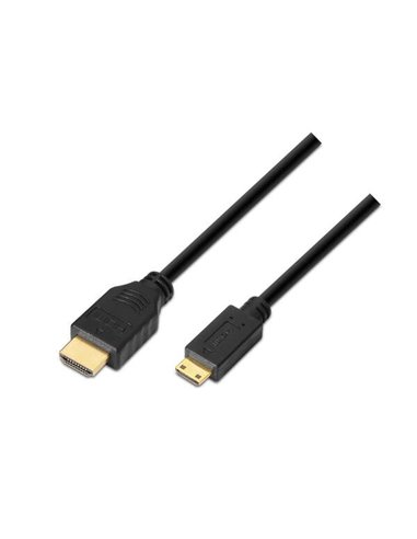 Aisens - Câble HDMI vers Mini HDMI High Speed ​​/ HEC - A Mâle-C/Mâle - 3,0m - Compatibilité 3D et Ethernet - Couleur Noir