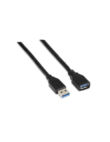 Aisens - Câble d'extension USB 3.0 - Type A mâle vers A femelle - 2,0 m - Noir