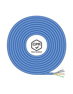 Aisens - Câble réseau RJ45 LSZH CPR Dca CAT.6 UTP AWG24 - 305m - Câble bleu