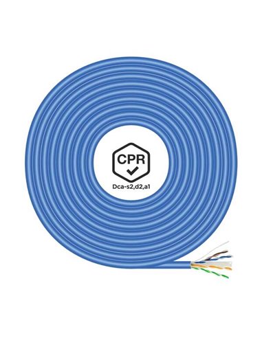 Aisens - Câble réseau RJ45 LSZH CPR Dca CAT.6 UTP AWG24 - 305m - Câble bleu