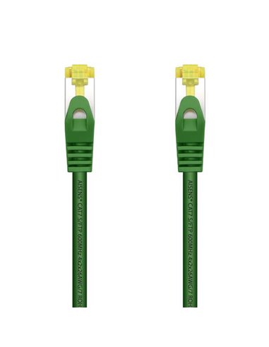 Aisens - Câble réseau Patch Cord RJ45 LSZH Cat.7 600 MHz S/FTP PIMF AWG26 - 25 cm - Couleur Vert