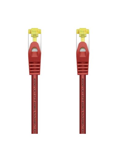 Aisens - Câble réseau Patch Cord RJ45 LSZH Cat.7 600 MHz S/FTP PIMF AWG26 - 25 cm - Couleur Rouge