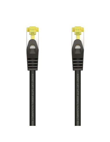 Aisens - Câble réseau Patch Cord RJ45 LSZH Cat.7 600 MHz S/FTP PIMF AWG26 - 25 cm - Couleur Noir