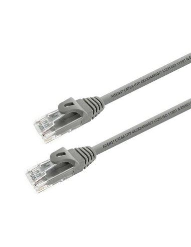 Aisens - Câble réseau Patch Cord RJ45 LSZH Cat.6A 500 Mhz UTP AWG24 - 5,0 m - Sans halogène - 10 Gigabit/s - Couleur Gris