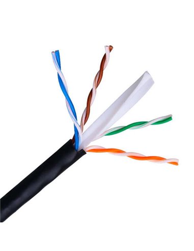 Aisens - Câble Réseau Extérieur Étanche RJ45 Cat.6 UTP Rigide AWG24 - Bobine 305m 100% Cuivre pour Installation - Résistant aux 