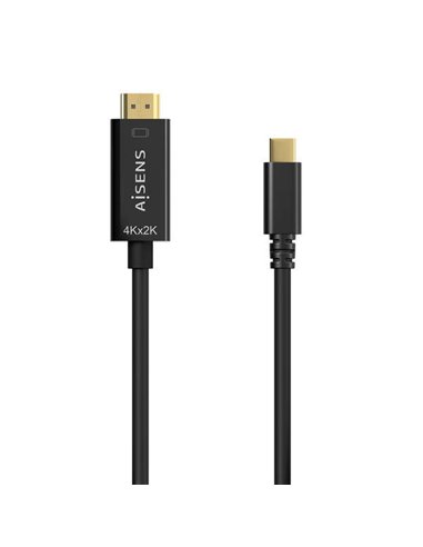 Aisens - Câble convertisseur USB-C vers HDMI 4K@30HZ - USB-C/M-HDMI/M - 1.8M - Noir