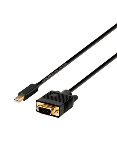 Aisens - Câble convertisseur Mini Displayport vers VGA - Mini DP/M-VGA/M - 2.0m - Couleur Noir