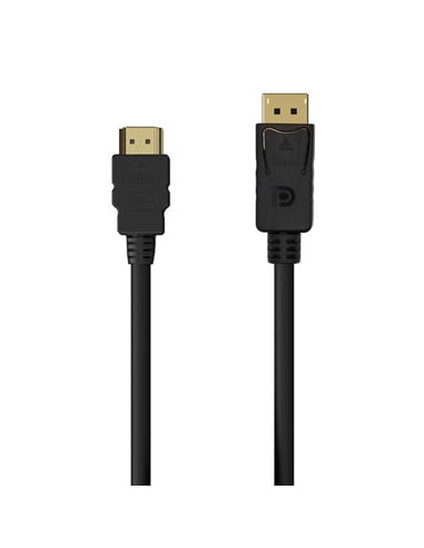 Aisens - Câble convertisseur DisplayPort vers HDMI - DP/M-HDMI/M - 1.5M - Noir