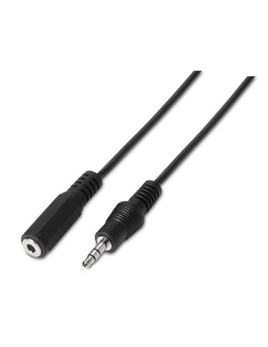 Aisens - Câble Audio Stéréo - JACK 3.5/M-JACK 3.5/H - 1.5m - Couleur Noir