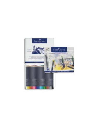 FABER CASTELL Etui de 24 crayons de couleur GOLDFABER. Coloris assortis