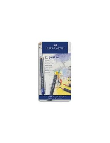 FABER CASTELL Etui de 12 crayons de couleur GOLDFABER. Coloris assortis