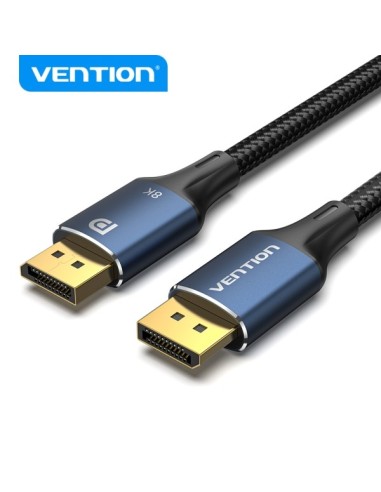 Vention Cable DisplayPort 1.4 8K Trenzado - Resolucion 8K@60Hz - 4K@144Hz - HDR - Compatible FreeSync/G-Sync - Color Azul