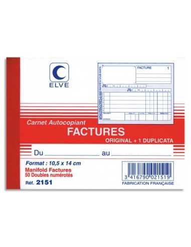 ELV CARN FACTURE ATCP 10X14CM 50/2 2151