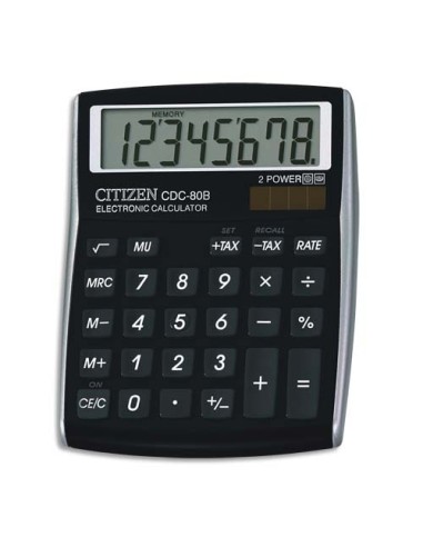 CTZ CALCUL BUREAU 8CHF NOIRE CDC80BKWB