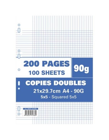 1ER SACHET/200P COPIE DOUBLE 90G 5X5