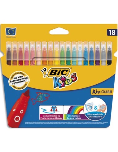 BIC P/18 FEUT KID COULEUR ASS 937508