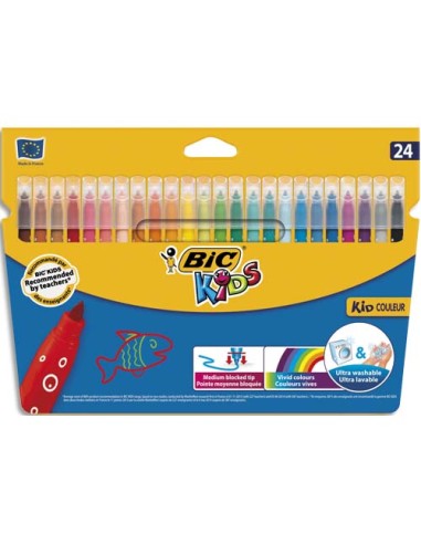 BIC P/24 FEUT KID COULEUR ASS 841800