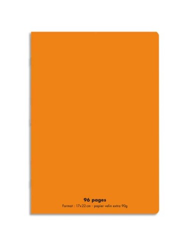 1ER CAH 90G 17X22 96P SEY COUV PP ORANGE