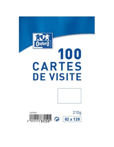 OXF B/100 CARTES VISITE 82X128 100101003